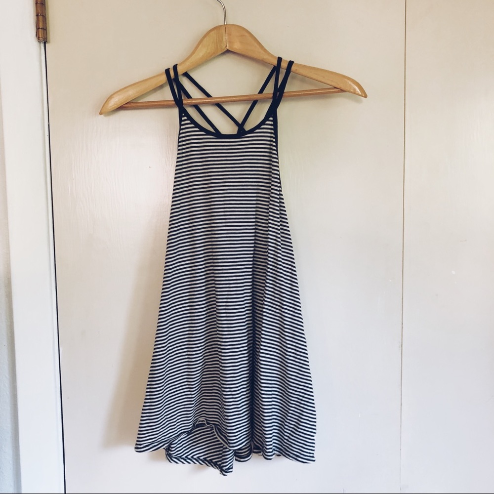 Black and White Striped Tank Top